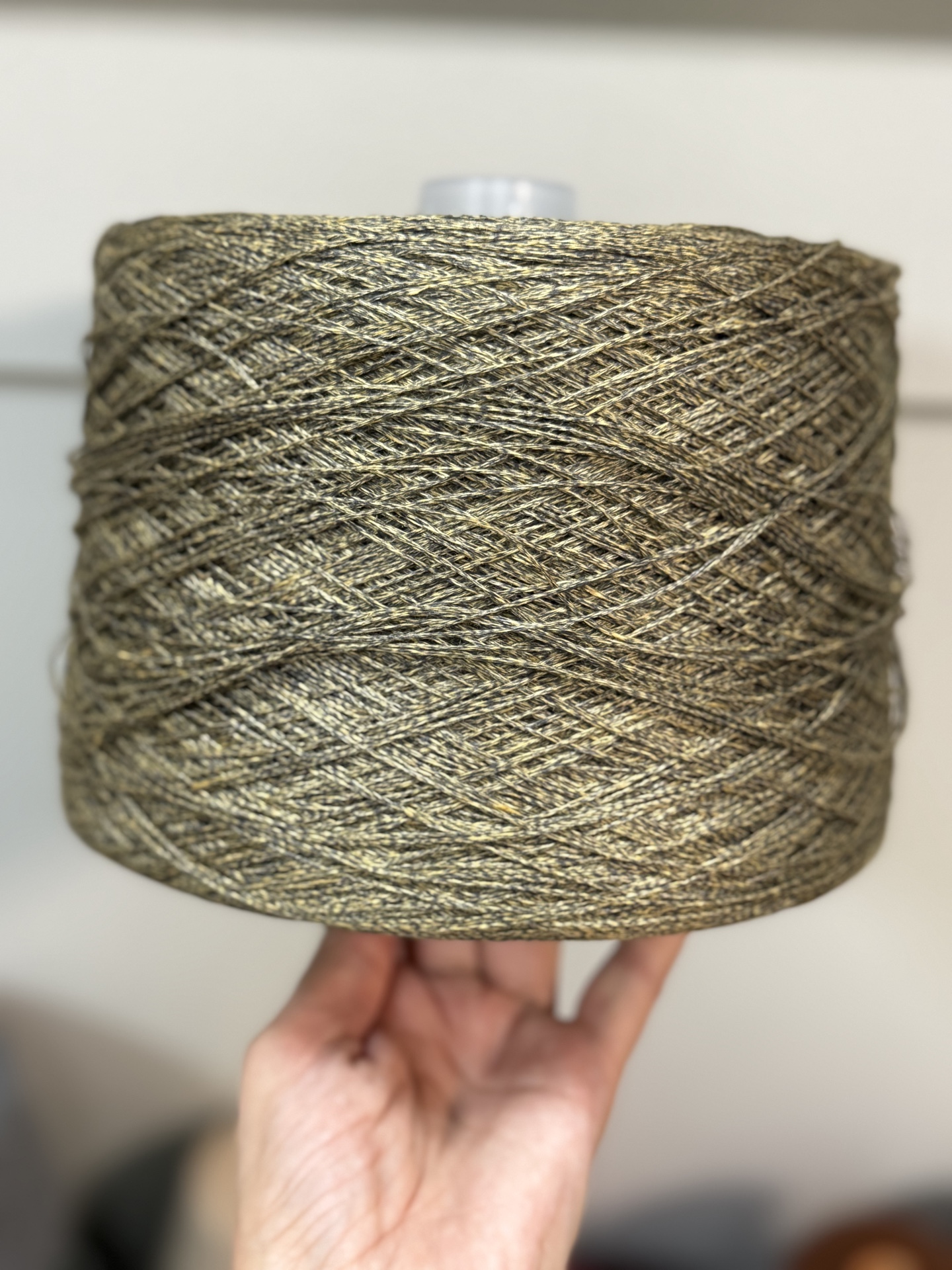 Лён Frescolino 2571 оливковый меланж