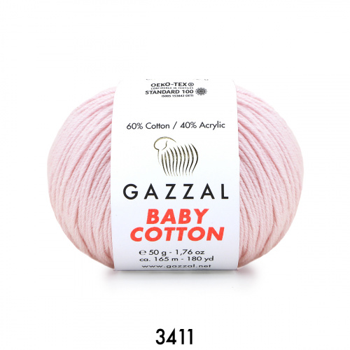Gazzal Baby Cotton 3411 нежно-розовый