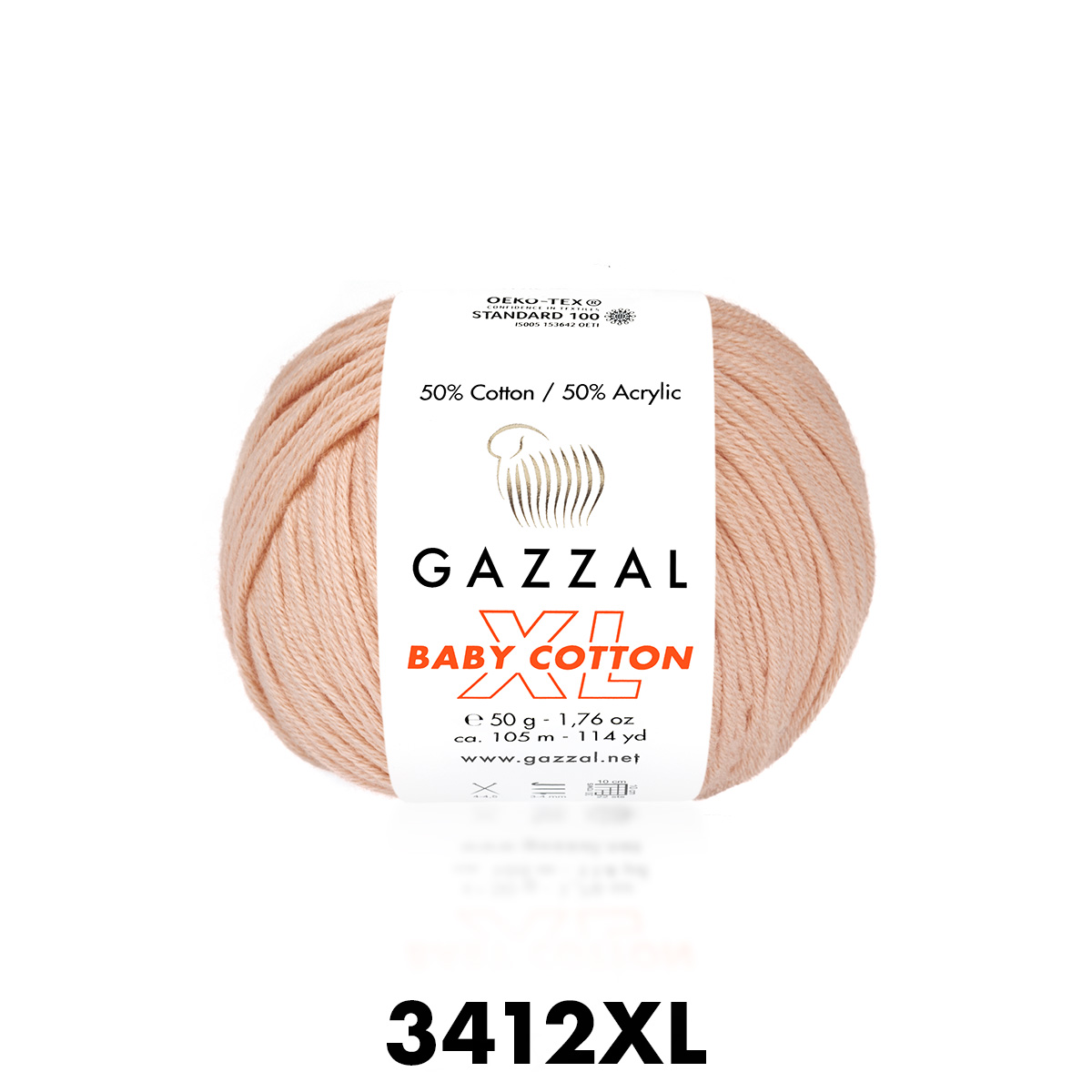 Gazzal Baby Cotton XL 3412 персик