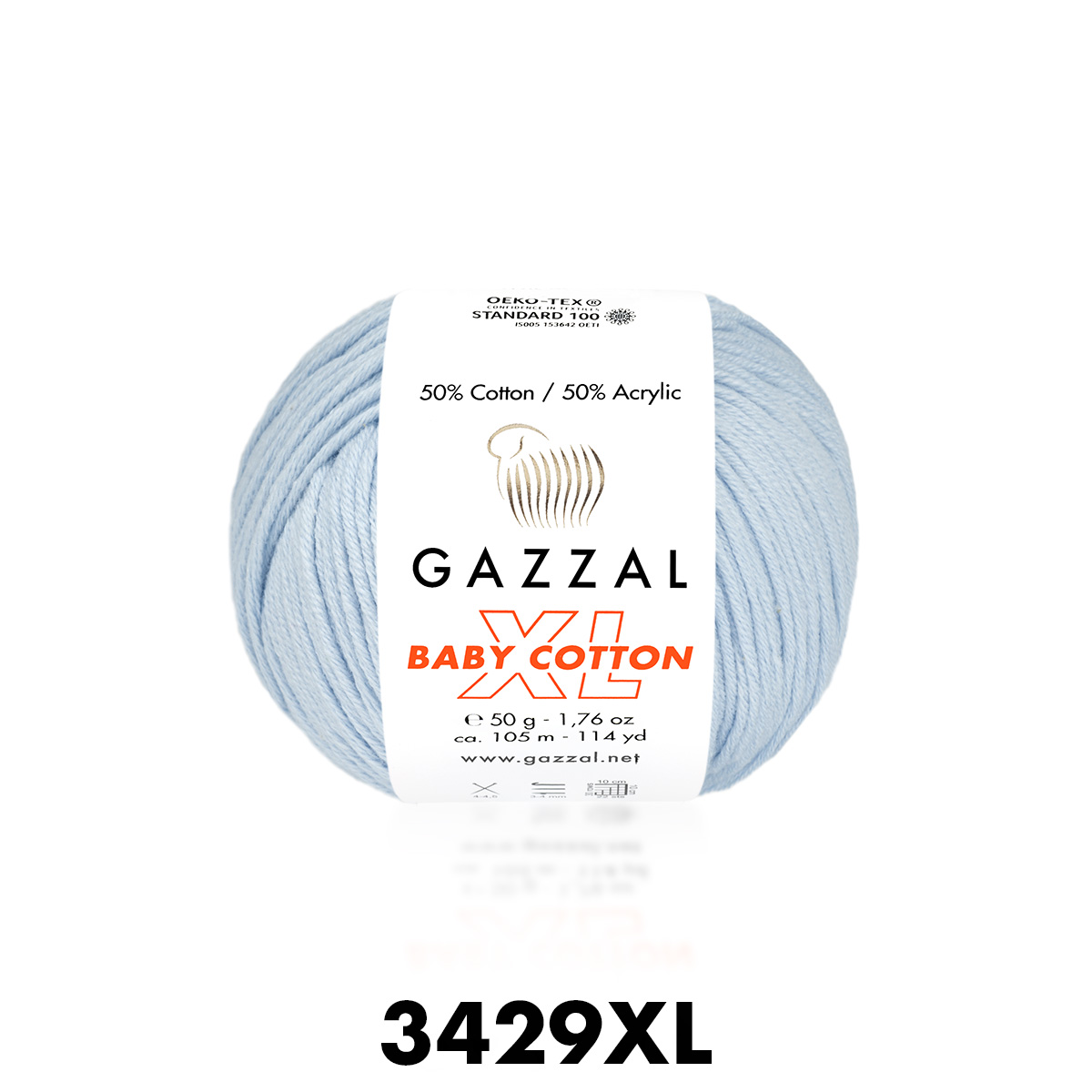 Gazzal Baby Cotton XL 3429 светло-голубой