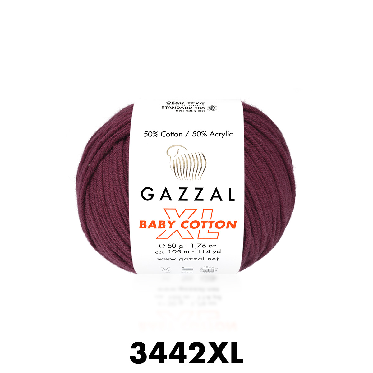 Gazzal Baby Cotton XL 3442 вино