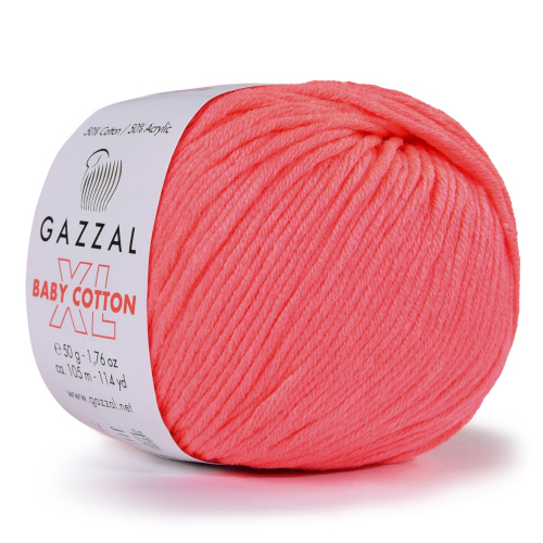 Gazzal Baby Cotton XL 3460 неон коралл