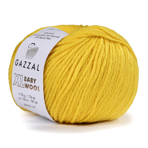 Gazzal baby wool XL 812 ярко-желтый
