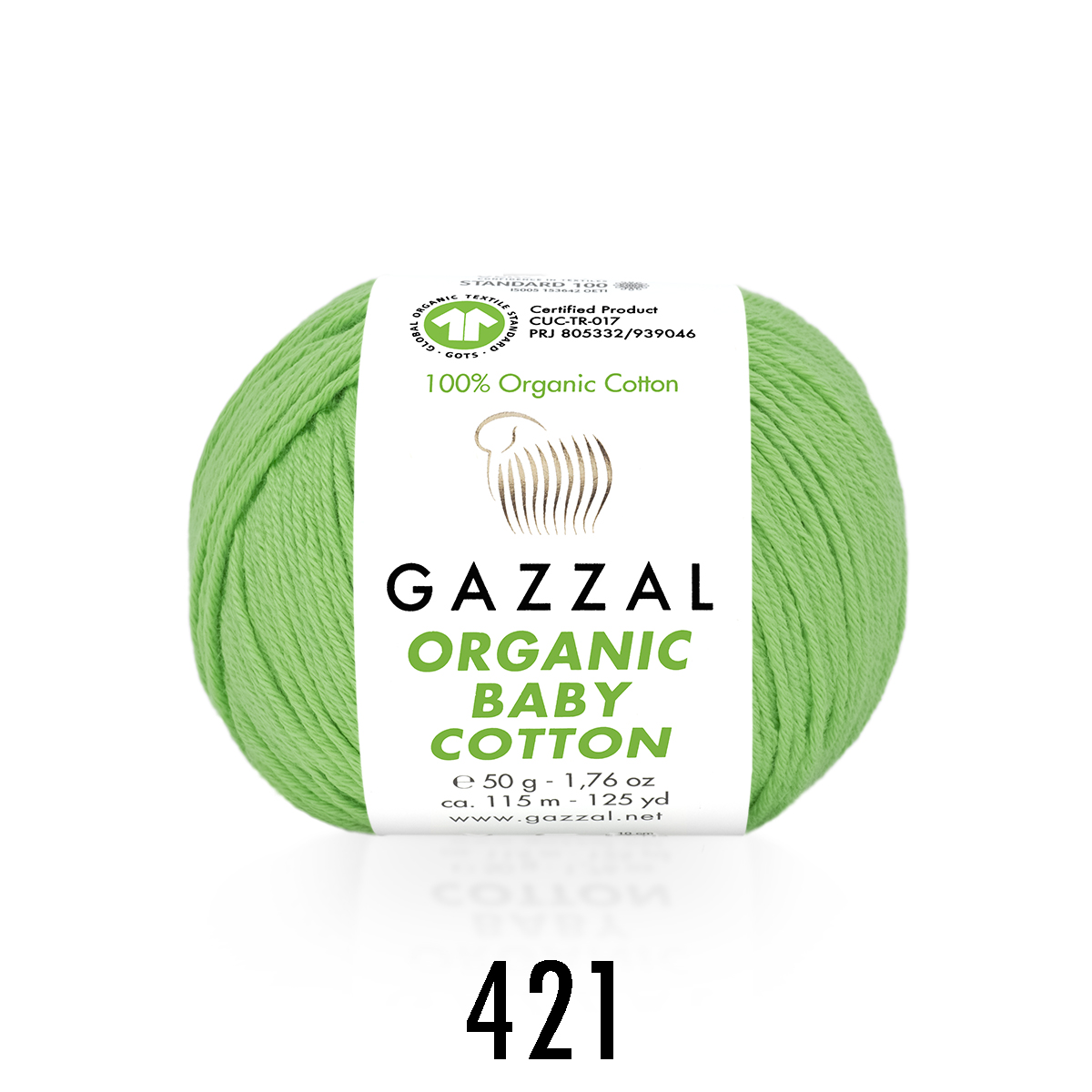 Gazzal Organic baby cotton 421 мятный