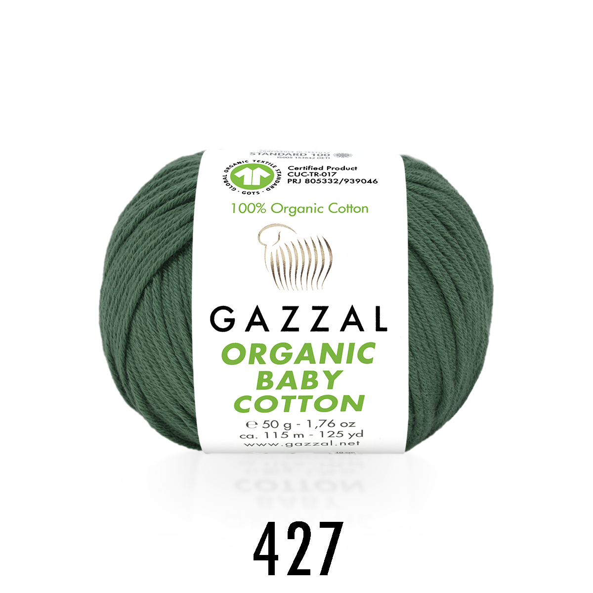 Gazzal Organic baby cotton 427 т.изумруд
