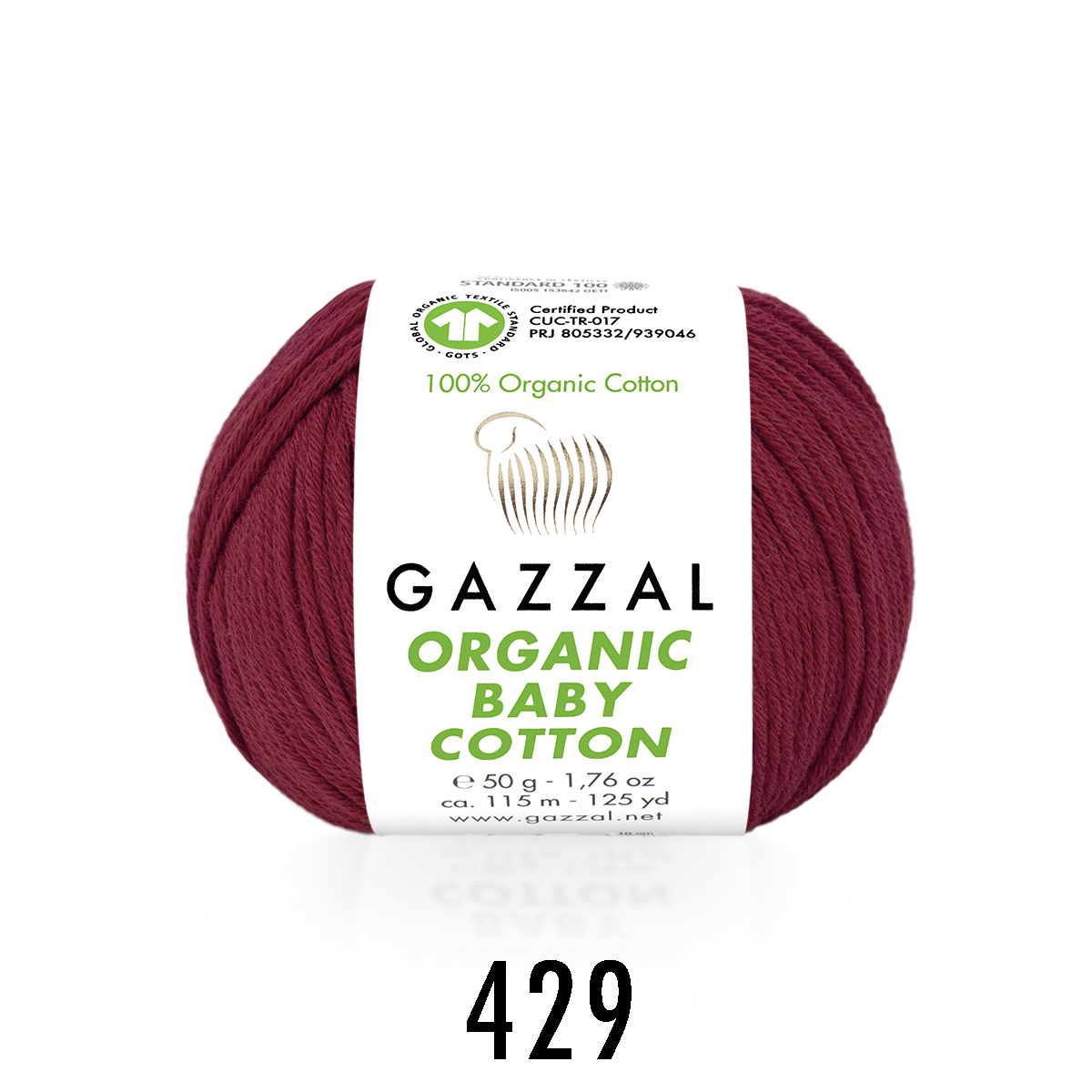 Gazzal Organic baby cotton 429 винный