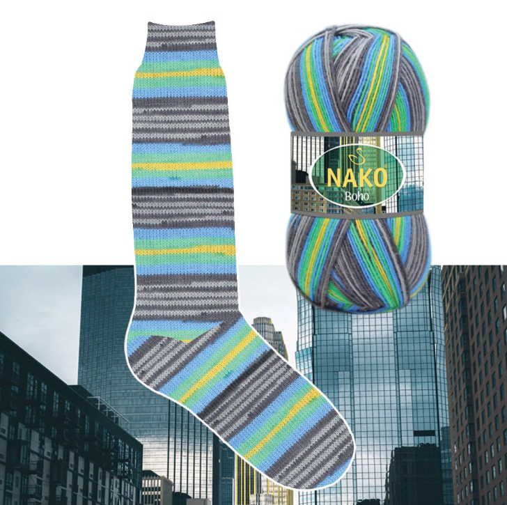 Nako Boho 81800 серый, голубой, желтый