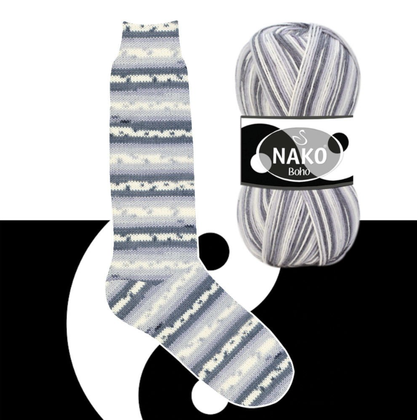 Nako Boho 82164 серый, белый