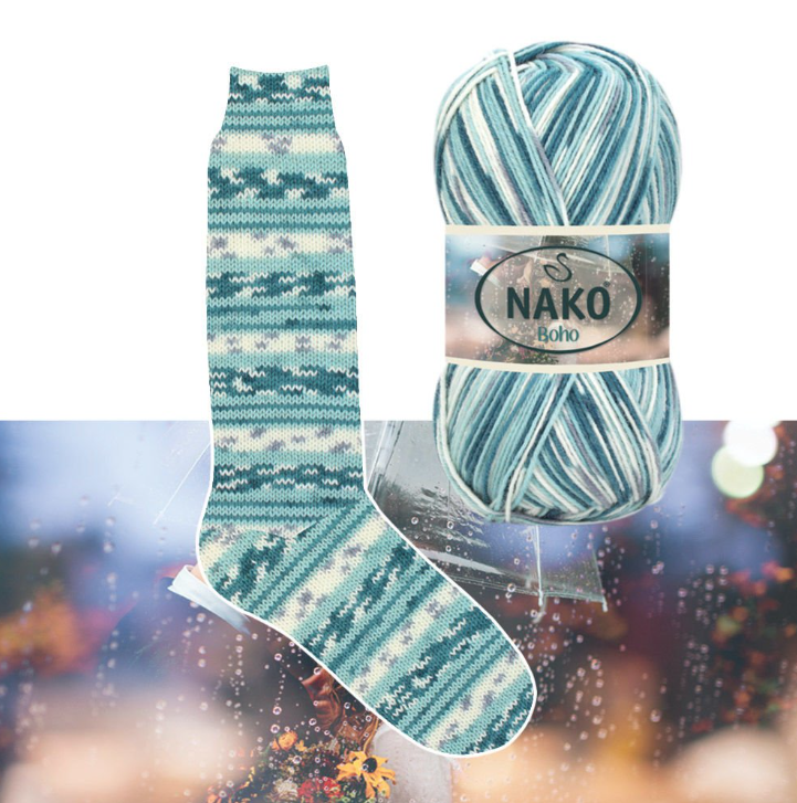 Nako Boho 82693 светло серый, голубой