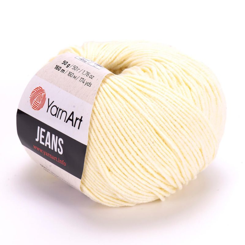 YarnArt jeans 86 нежно-желтый