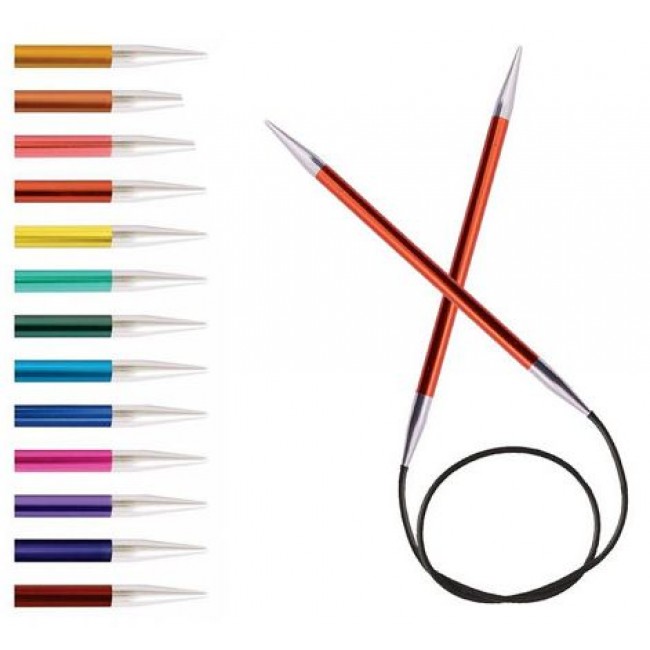 Спицы круговые «Zing» 60см, KnitPro, цветные